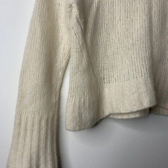 ME+EM Women's Jumper S White Cashmere with Silk Round Neck Pullover - Picture 5 of 12